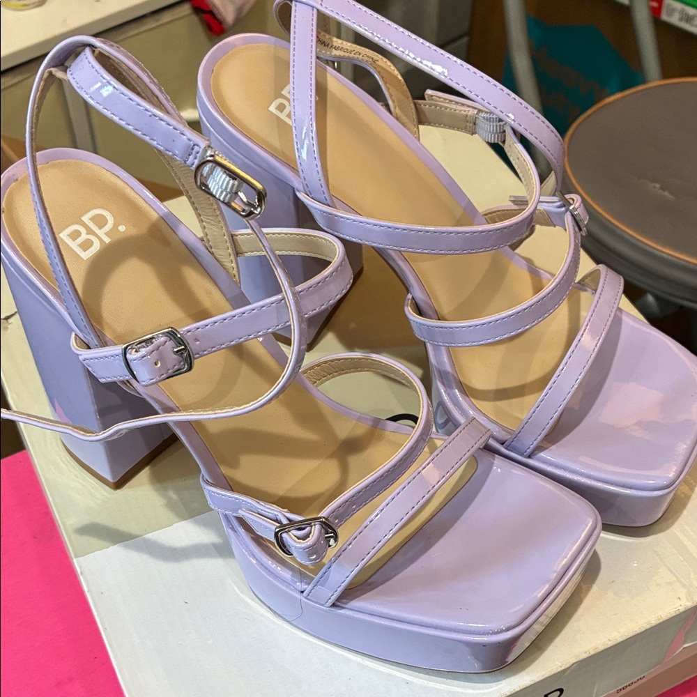 BP Women's Light Purple Platform Heels